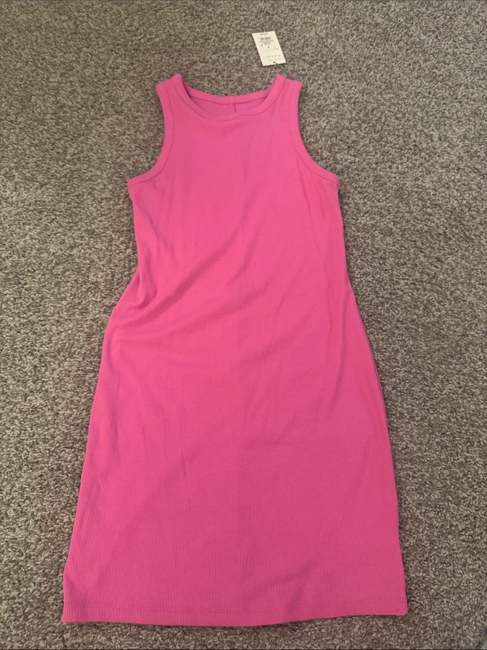 a new day Sleeveless Ribbed Midi Dress - Hot Pink